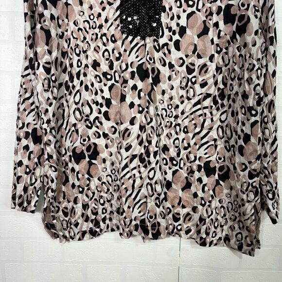 Carole Little Womens Tunic Top Size 2X Linen Blend - Picture 4 of 11